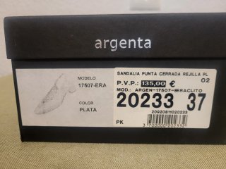 Zapatos de fiesta plateados talla 38