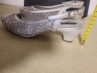 Zapatos de fiesta plateados talla 38