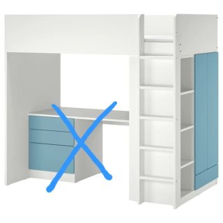 Cama alta Smastad IKEA