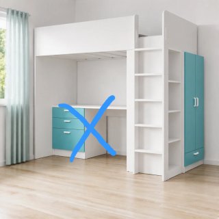 Cama alta Smastad IKEA