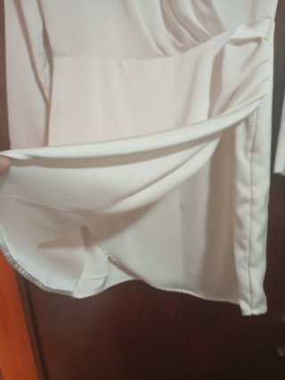 Vestido blanco manga larga