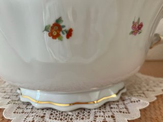 Sopera Limoges Porcelana Flores Dorada