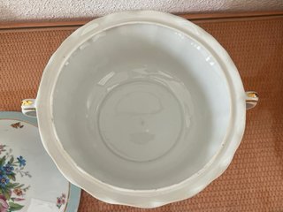 Sopera Limoges Porcelana Flores Dorada