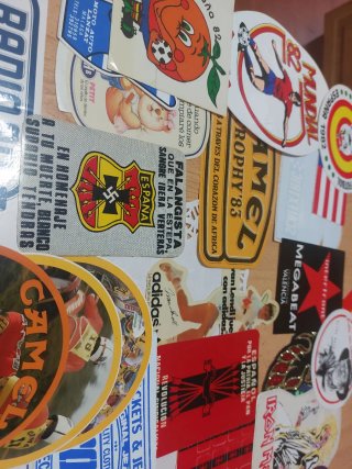 Lote 40 pegatinas vintage moto y deportes
