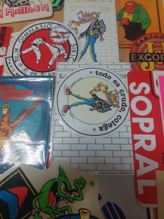 Lote 40 pegatinas vintage moto y deportes