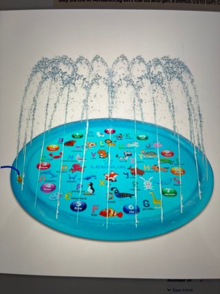 Tapete de agua infantil con abecedario. Splash Pad