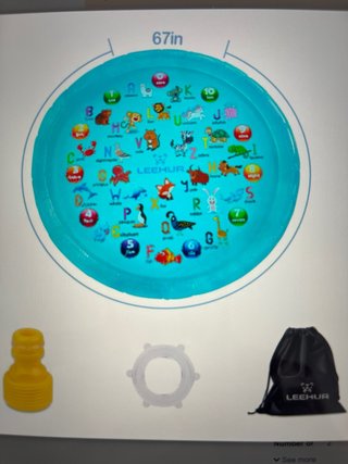 Tapete de agua infantil con abecedario. Splash Pad