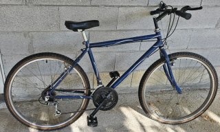 Bicicleta de montaña azul