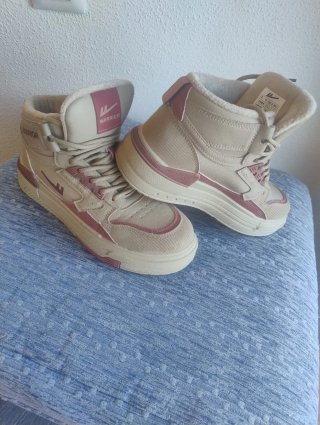 Zapatillas Warrior Botín Mujer Beige/Rosa