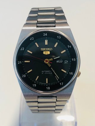 Reloj Seiko 5 Militar Negro Automático