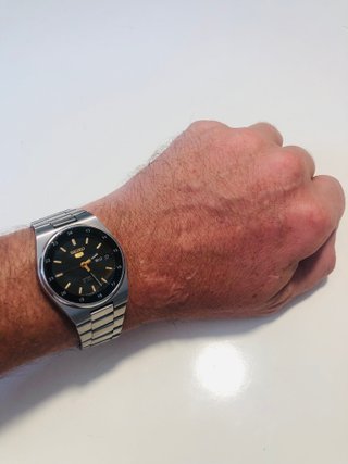 Reloj Seiko 5 Militar Negro Automático