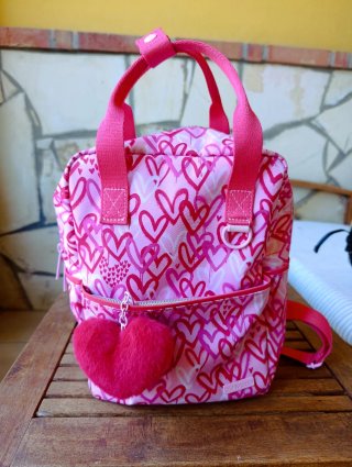 Mochila Top Model niña corazones rosa
