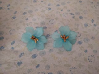Pendientes flor azul Parfois. Sin estrenar