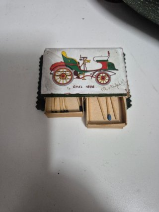Caja de cerillas antigua Opel 1898