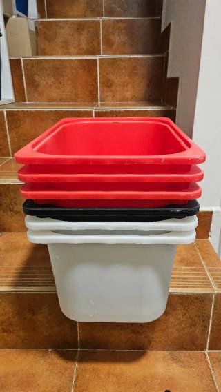 6 Cajas de almacenaje con tapas