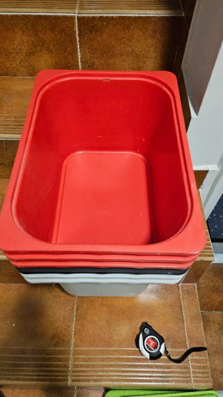 6 Cajas de almacenaje con tapas