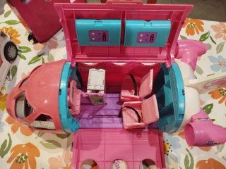 Avión de Juguete Barbie Rosa y ambulancia de barbi