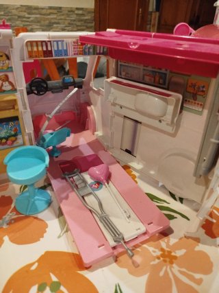 Avión de Juguete Barbie Rosa y ambulancia de barbi