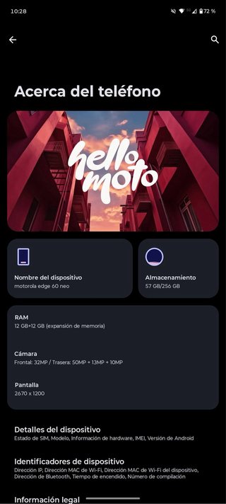 Motorola Edge 60 Neo 5G 12GB-256GB Blu