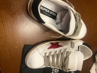 Scarpe Stella Bianche Rosse Taglia 44
