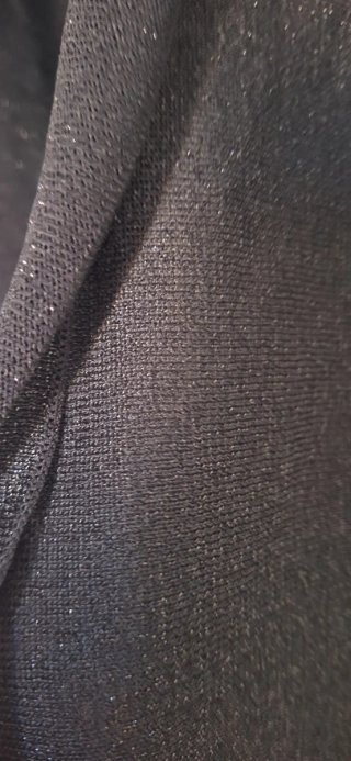 Kimono in viscosa Lurex Nero Taglia Unica
