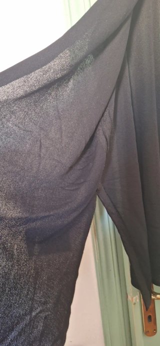 Kimono in viscosa Lurex Nero Taglia Unica