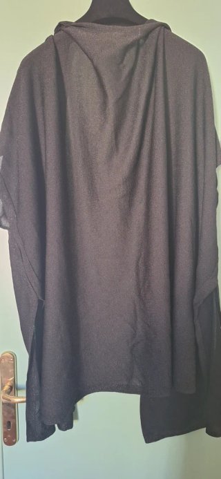 Kimono in viscosa Lurex Nero Taglia Unica