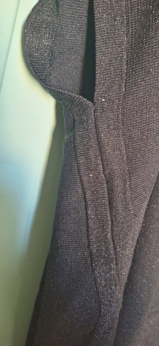 Kimono in viscosa Lurex Nero Taglia Unica