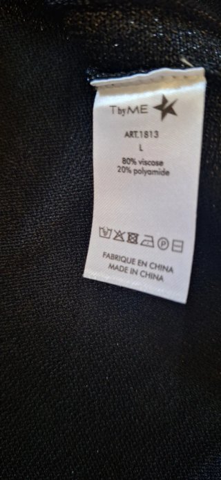 Kimono in viscosa Lurex Nero Taglia Unica