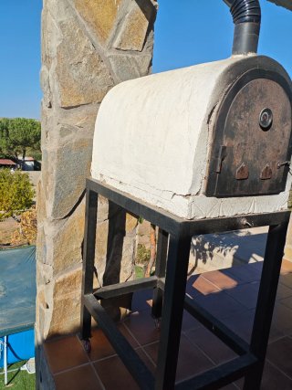 Horno de leña artesanal con ladrillo refractario