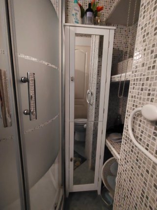 Armario Baño Blanco con Espejo