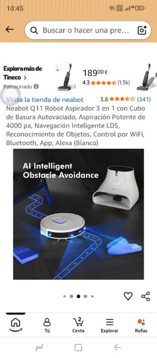 Robot Aspirador Neabot Nomo Q11 Blanco