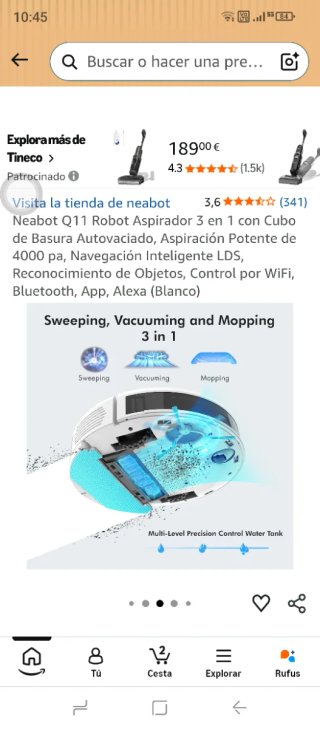 Robot Aspirador Neabot Nomo Q11 Blanco