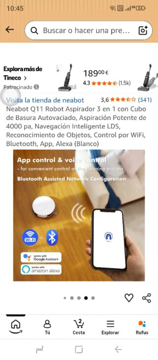 Robot Aspirador Neabot Nomo Q11 Blanco