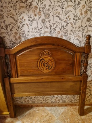 Cabecero Cama 110 Real Madrid Madera
