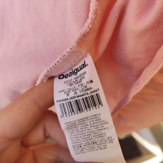 Chaqueta Desigual Rosa Bordada
