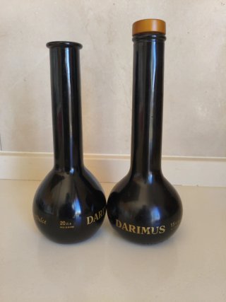 Pareja candelabros Botella Darimus tinto dulce...