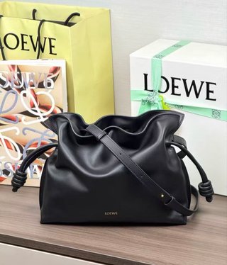 Bolso Loewe Flamenco Piel Napa Negra