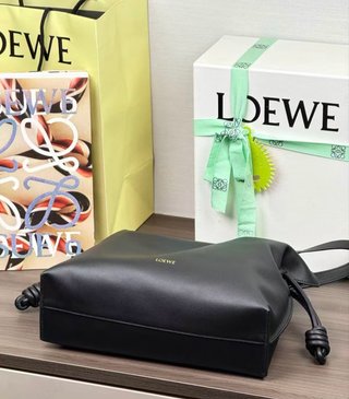 Bolso Loewe Flamenco Piel Napa Negra