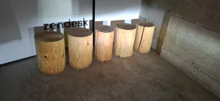 Ceppo Sgabello Legno Grezzo