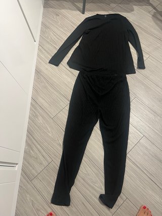 Traje premamá pantalón y jersey negro talla L
