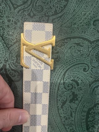 Cintura LV Damier Bianca Donna 95