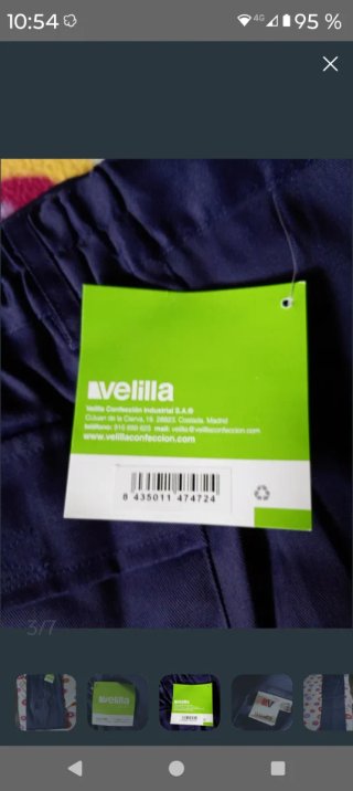 Pantalón de trabajo Velilla azul Talla M