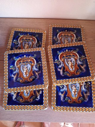 Platos de postre de porcelana de Gien Renaissance