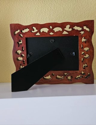 Marco de fotos de madera tallada. Solo envío