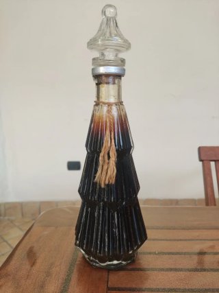 Bottiglia vintage vetro anni '50