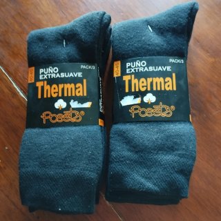 6 Pares Calcetines Térmicos Posets Negro 40-45