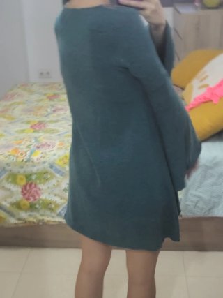 Vestido/Túnica Mini Verde Petróleo