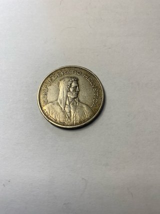 Moneda 5 Francos Suizos 1935 Plata