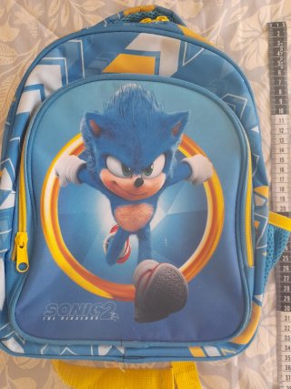 Mochila Sonic 2 Azul y Amarilla